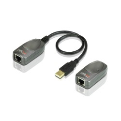 CABLU USB ATEN, prelungitor, conector USB 2.0 (T) | RJ-45 (M), gri, "UCE260-A7-G" (timbru verde 0.08 lei)