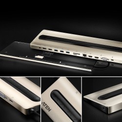 DOCKING Station ATEN universal, conectare PC USB Type C, USB 2.0 x 2, USB 3.1 x 3, USB Type C x 1, porturi video VGA x 1, HDMI x