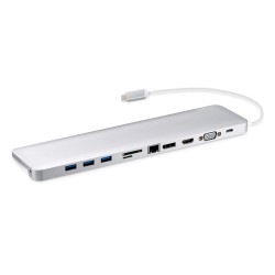 DOCKING Station ATEN universal, conectare PC USB Type C, USB 3.1 x 3, porturi video VGA x 1, Display Port x 1, HDMI x 1,  RJ-45,