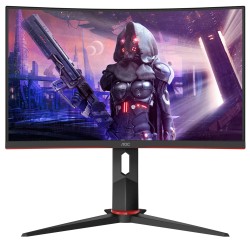 MONITOR AOC 27", gaming, VA, Full HD, 1920 x 1080, 165 Hz, Wide, curbat, 250 cd/mp, 4 ms, boxe integrate, 4 x USB 3.2, VGA, HDMI