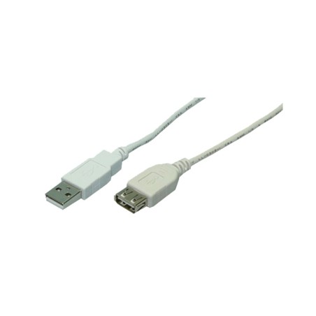 CABLU USB LOGILINK prelungitor, USB 2.0 (T) la USB 2.0 (M), 5m, gri, "CU0012" (timbru verde 0.18 lei)