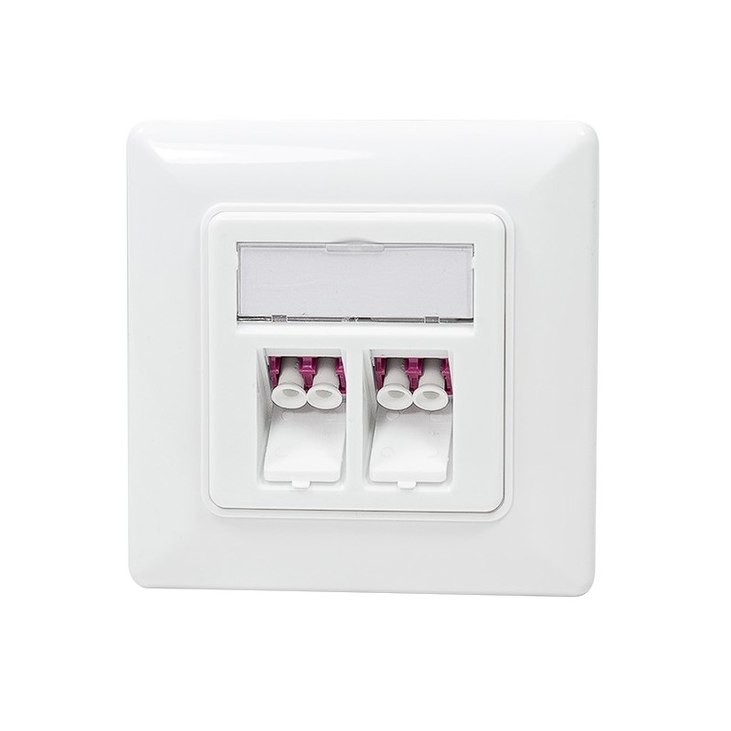PRIZA LC duplex cu 2 iesiri, LOGILINK pt. cablu fibra optica, LC OS2 OM2/OM3/OM4/OM5, plastic cu mansoane ceramice, 1 buc., apli