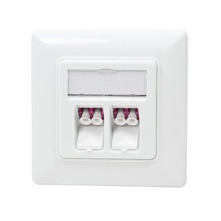 PRIZA LC duplex cu 2 iesiri, LOGILINK pt. cablu fibra optica, LC OS2 OM2/OM3/OM4/OM5, plastic cu mansoane ceramice, 1 buc., apli