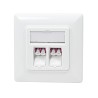 PRIZA LC duplex cu 2 iesiri, LOGILINK pt. cablu fibra optica, LC OS2 OM2/OM3/OM4/OM5, plastic cu mansoane ceramice, 1 buc., apli