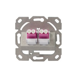 PRIZA LC duplex cu 2 iesiri, LOGILINK pt. cablu fibra optica, LC OS2 OM2/OM3/OM4/OM5, plastic cu mansoane ceramice, 1 buc., apli