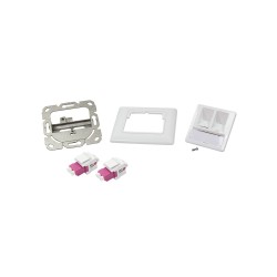 PRIZA LC duplex cu 2 iesiri, LOGILINK pt. cablu fibra optica, LC OS2 OM2/OM3/OM4/OM5, plastic cu mansoane ceramice, 1 buc., apli