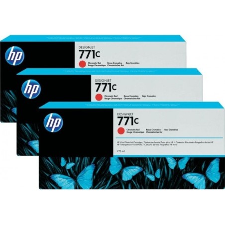 Tri-Pack Original HP Red Chromatic, nr.771C, pentru DesignJet Z6200, , (timbru verde 0.45 lei), "B6Y32A"