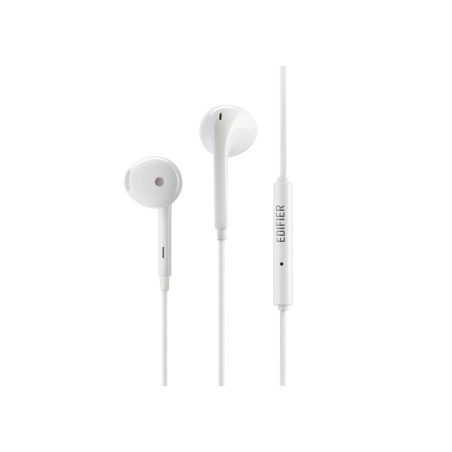 CASTI Edifier, cu fir, intraauriculare - butoni, pt smartphone, microfon pe fir, conectare prin Jack 3.5 mm, alb, "P180-Plus-W",