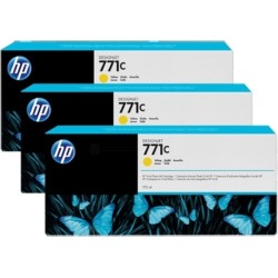 Tri-Pack Original HP Yellow, nr.771C, pentru DesignJet Z6200, , (timbru verde 0.45 lei), "B6Y34A"