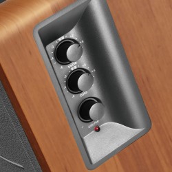 BOXE EDIFIER 2.0, RMS:  42W (2 x 21W), telecomanda wireless, volum, bass, treble, sub-out, brown, "R1280TS-BR" (timbru verde 11.
