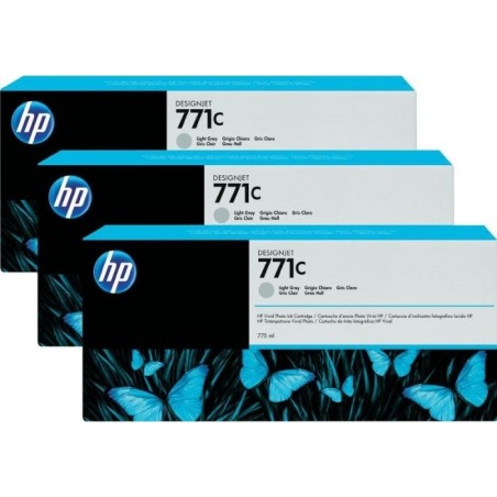 Tri-Pack Original HP Light Grey, nr.771C, pentru DesignJet Z6200, , (timbru verde 0.45 lei), "B6Y38A"