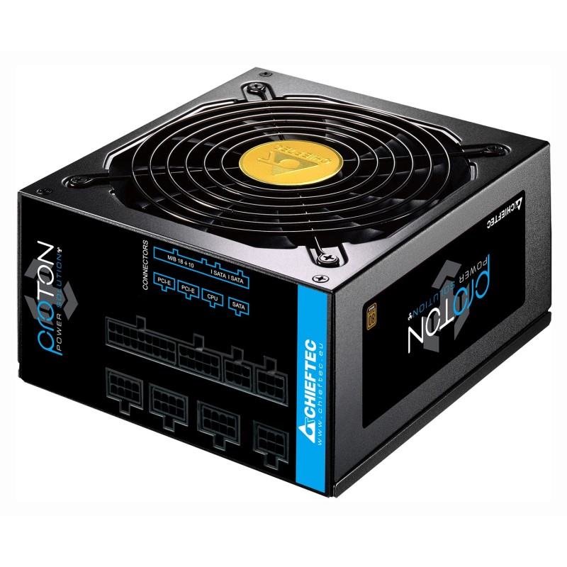 SURSA Chieftec PROTON 750 W, modulara, certificare 80 Plus Bronze, ventilator 140 mm x 1, PCI-E 6+2 pin x 4, SATA x 8, "BDF-750C