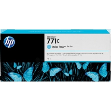 Cartus Cerneala Original HP Light Cyan, nr.771C, pentru DesignJet Z6200, , (timbru verde 0.15 lei), "B6Y12A"
