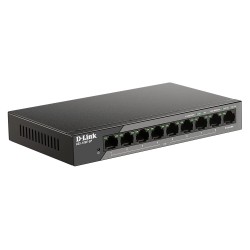 SWITCH PoE D-LINK Unmanaged 8 porturi 10/100Mbps (8 PoE) + 1 x Gigabit Uplink, carcasa metalica, "DSS-100E-9P"(timbru verde 2 le