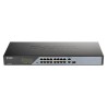 SWITCH PoE D-LINK Unmanaged 16 porturi 10/100Mbps (8 PoE) + 1 x Gigabit Uplink + 1 x SFP, carcasa metalica, "DSS-100E-18P" (timb
