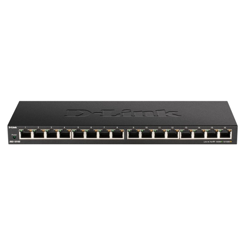 SWITCH D-LINK 16 porturi Gigabit. carcasa metalica, "DGS-1016S" (timbru verde 2 lei)