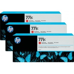 Tri-Pack Original HP Red Chromatic, nr.771C, pentru DesignJet Z6200, , (timbru verde 0.45 lei), "B6Y32A"
