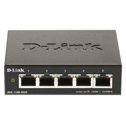 SWITCH D-LINK SMART  5 porturi Gigabit, carcasa metalica, "DGS-1100-05V2" (timbru verde 2 lei)