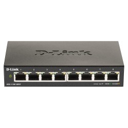 SWITCH D-LINK SMART  8 porturi Gigabit  carcasa metalica, "DGS-1100-08V2" (timbru verde 2 lei)