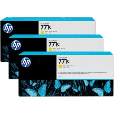 Tri-Pack Original HP Yellow, nr.771C, pentru DesignJet Z6200, , (timbru verde 0.45 lei), "B6Y34A"