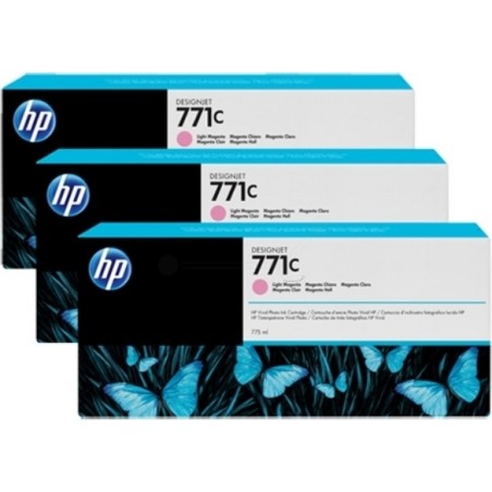 Tri-Pack Original HP Light Magenta, nr.771C, pentru DesignJet Z6200, , (timbru verde 0.45 lei), "B6Y35A"