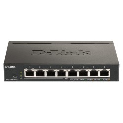 SWITCH PoE D-LINK Smart  8 porturi  Gigabit (8 PoE)  IEEE 802.3af, carcasa metalica, "DGS-1100-08PV2" (timbru verde 2 lei)