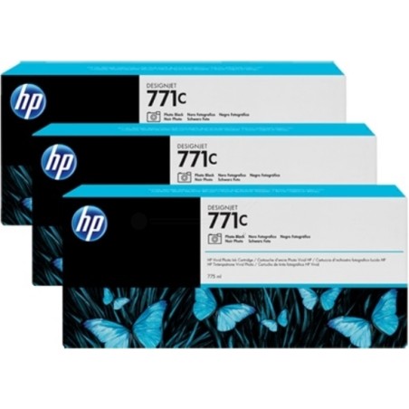 Tri-Pack Original HP Photo Black, nr.771C, pentru DesignJet Z6200, , (timbru verde 0.45 lei), "B6Y37A"