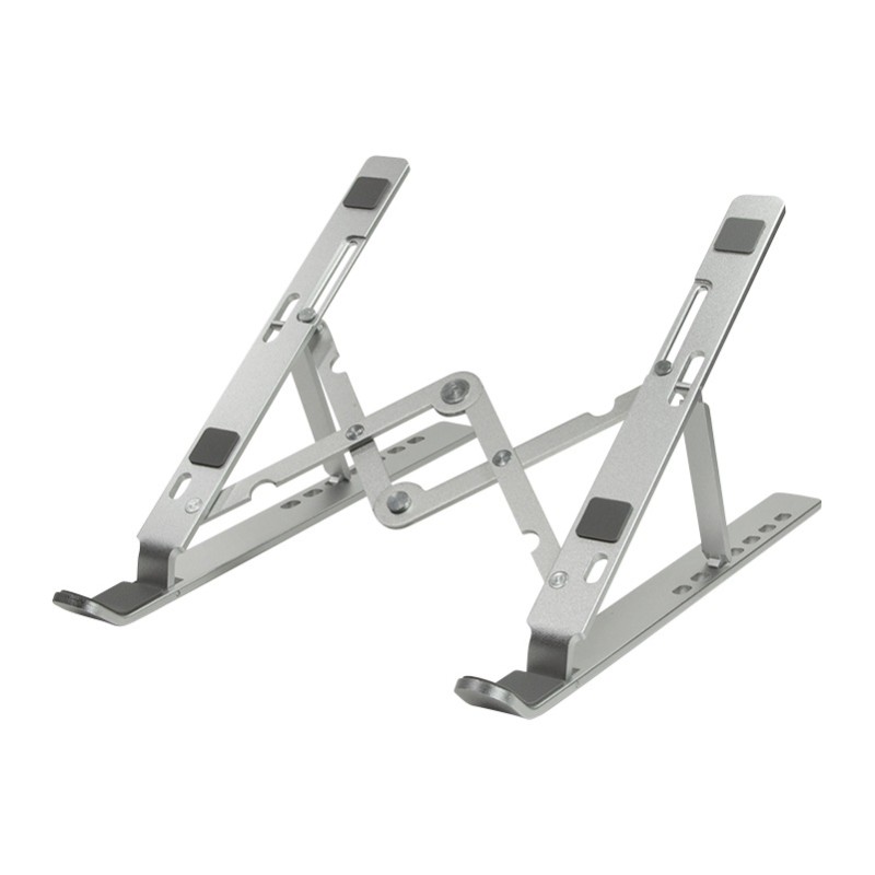SUPORT de birou LOGILINK pt. notebook, 7 pozitii, suporta dimensiuni 10-16", pliabil, aluminiu, suport antiderapant, argintiu, "