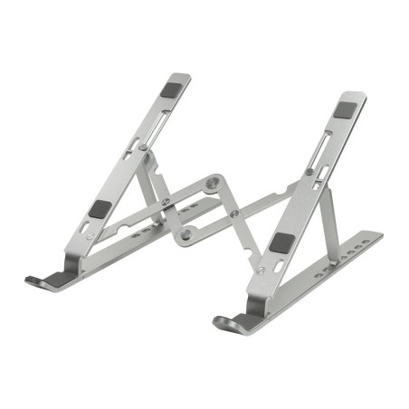 SUPORT de birou LOGILINK pt. notebook, 7 pozitii, suporta dimensiuni 10-16", pliabil, aluminiu, suport antiderapant, argintiu, "