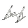 SUPORT de birou LOGILINK pt. notebook, 7 pozitii, suporta dimensiuni 10-16", pliabil, aluminiu, suport antiderapant, argintiu, "
