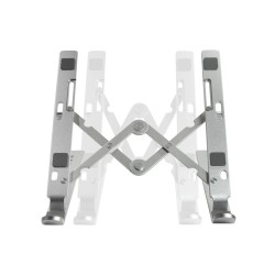 SUPORT de birou LOGILINK pt. notebook, 7 pozitii, suporta dimensiuni 10-16", pliabil, aluminiu, suport antiderapant, argintiu, "