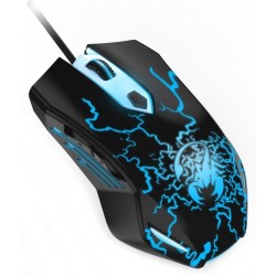 MOUSE Genius, "Scorpion Spear", gaming, cu fir, USB, optic, 1200 dpi, butoane/scroll 8/1, iluminare, butoane programabile, negru