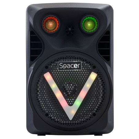 BOXA SPACER portabila bluetooth WildCat, tip troler, RMS:  35W, 8" woofer, acumulator 3.7V 1800 mAh, input : AUX audio, USB/micr