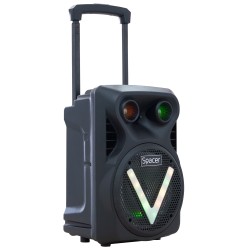 BOXA SPACER portabila bluetooth WildCat, tip troler, RMS:  35W, 8" woofer, acumulator 3.7V 1800 mAh, input : AUX audio, USB/micr