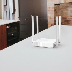 ROUTER TP-LINK wireless  750Mbps, 4 porturi 10/100Mbps, 4 antene externe, Dual Band AC750 "Archer C24" (timbru verde 0.8 lei)