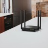 ROUTER TP-LINK wireless 1200Mbps, 4 porturi 10/100Mbps, 4 antene externe, Dual Band AC1200 "Archer C54"(timbru verde 0.8 lei)