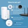 RANGE EXTENDER TP-LINK wireless 750Mbps,3 antene interne, dual band AC750, 2.4GHz &amp; 5GHz "RE190" (timbru verde 2 lei)