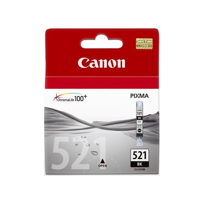 Cartus Cerneala Original Canon Black, CLI-521B, pentru iP3600|iP4600|MP540|MP620, , (timbru verde 0.15 lei), "BS2933B001AA"