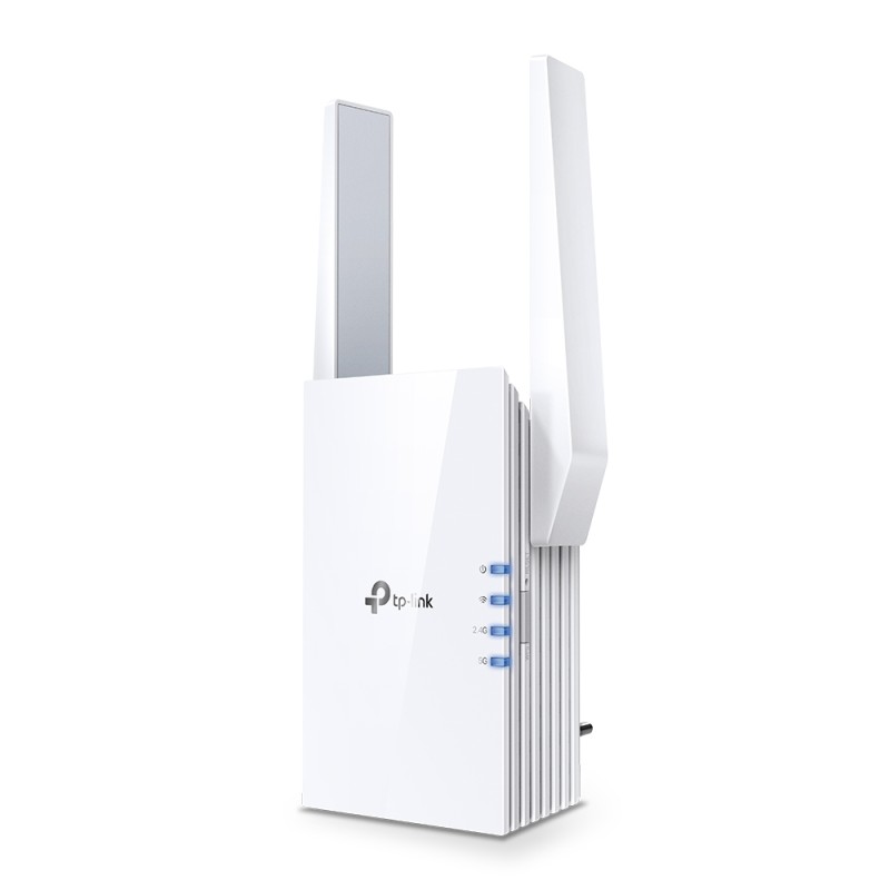 RANGE EXTENDER TP-LINK wireless  1800Mbps, 1 port Gigabit,  2 antene externe, 2.4 / 5Ghz dual band, Wi-Fi 6, "RE605X" (timbru ve