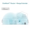 RANGE EXTENDER TP-LINK wireless  1800Mbps, 1 port Gigabit,  2 antene externe, 2.4 / 5Ghz dual band, Wi-Fi 6, "RE605X" (timbru ve