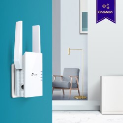 RANGE EXTENDER TP-LINK wireless  1800Mbps, 1 port Gigabit,  2 antene externe, 2.4 / 5Ghz dual band, Wi-Fi 6, "RE605X" (timbru ve