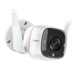 CAMERA IP Exterior TP-LINK , IP66, dist. IR 30 m, tip lentila fixa 4 mm, 3 Mpx, RJ-45 + wireless, microfon, carcasa plastic, slo