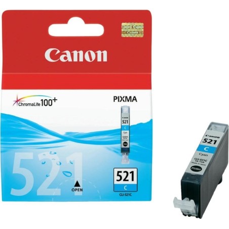 Cartus Cerneala Original Canon Cyan, CLI-521C, pentru iP3600|iP4600|MP540|MP620, , (timbru verde 0.15 lei), "BS2934B001AA"