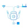 CAMERA IP Exterior TP-LINK , IP66, dist. IR 30 m, tip lentila fixa 4 mm, 3 Mpx, RJ-45 + wireless, microfon, carcasa plastic, slo
