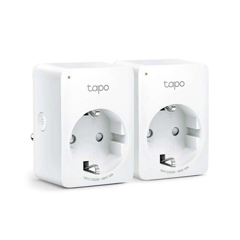 PRIZA inteligenta TP-LINK, Schuko x 1, conectare prin Schuko (T), 10 A, programare prin smartphone, Bluetooth, WiFi, alb "Tapo P