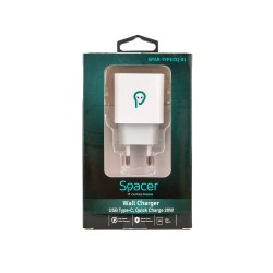 ALIMENTATOR retea SPACER Quick Charge 20W, USB Type-C "SPAR-TYPECQ-01" (timbru verde 0.18 lei)