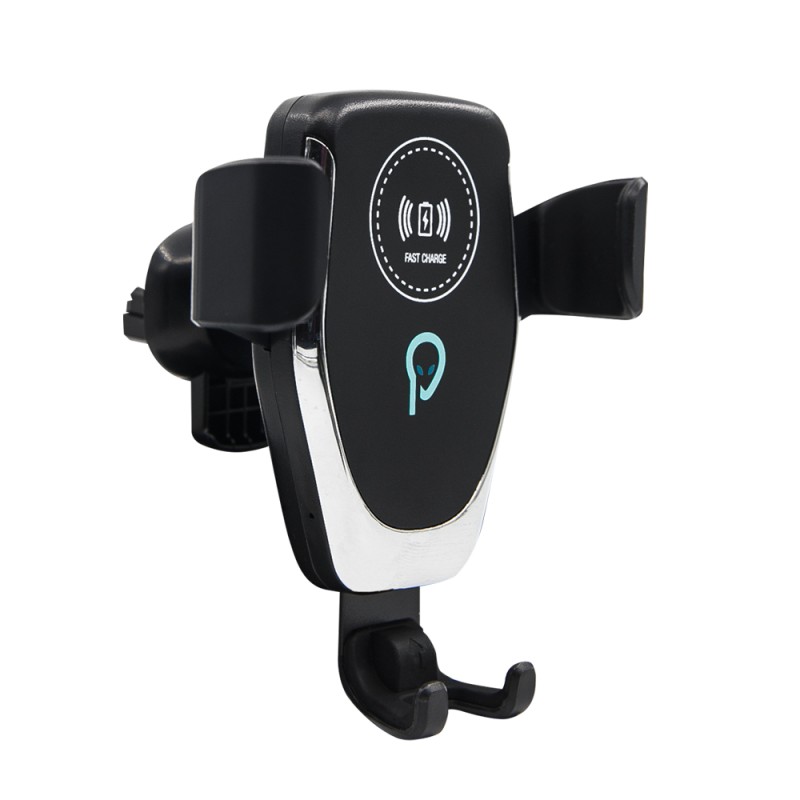 SUPORT auto si incarcator wireless SPACER pt. SmartPhone  2 in 1, fixare in grilaj, incarcare wireless Qi 10W "SPAA-AUTOCHG-01" 