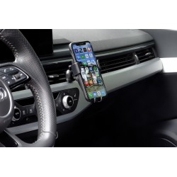 SUPORT auto si incarcator wireless SPACER pt. SmartPhone  2 in 1, fixare in grilaj, incarcare wireless Qi 10W "SPAA-AUTOCHG-01" 