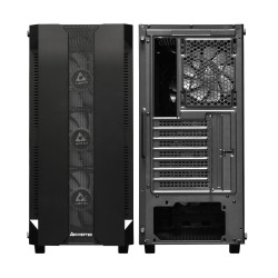 CARCASA CHIEFTEC, Middle Tower, ATX, "HUNTER", fara sursa,sticla securizata, 4xfan, USB 2.0x1, USB 3.0 x 2, Jack 3.5mmx2, mesh, 