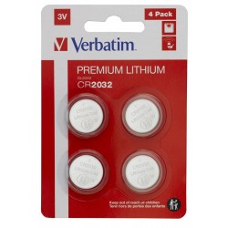 BATERIE VERBATIM, butoni (CR2032), 3V litiu, 4 buc., "49533" (timbru verde 0.04 lei)